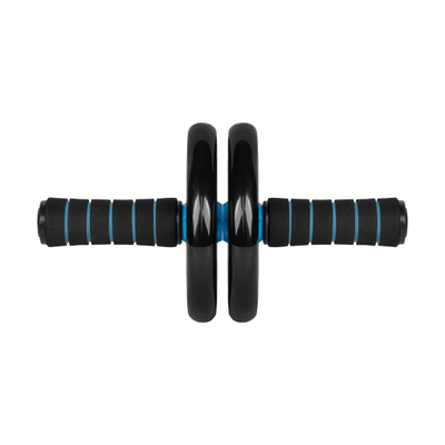 Rrotë abdominale dyshe REBEL ACTI AB Wheel AB-2, deri 100kg, me tapet, e zezë