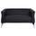 Divan 3 ulëse KIANA, PU, 180×75×71 cm (HM3122.31), zezë