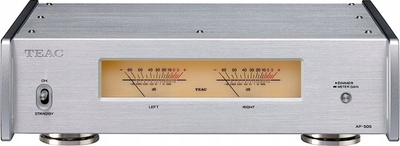 Përforcues stereo TEAC AP-505, hyrje XLR RCA, dizajn kompakt, argjendtë