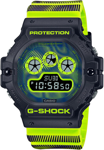 Orë për meshkuj Casio G/G-SHOCK DW-5900TD-9ER (332), e kaltër/verdhë