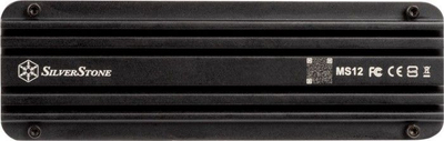 Kuti e jashtme SSD SilverStone MS12, M.2 PCIe NVMe, USB-C 3.2 Gen 2x2, gri