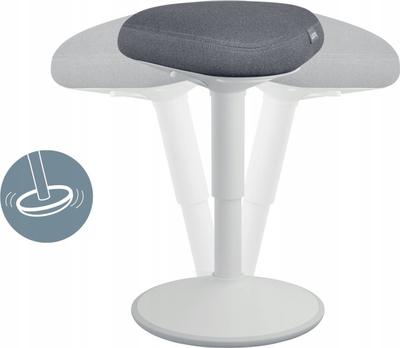 Tabure ergonomik Leitz Ergo Active, ndenjëse Comfort, gri e çelët