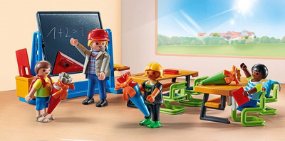 Сет играчки Playmobil City Life First Day of School 71036, 46 парчиња, 4-10 години, шарен