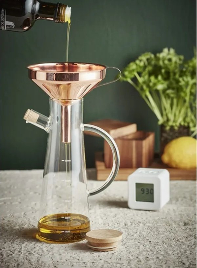 Shishe termus për kuzhinë Scandinavian Home, 0.5L, qelq i tejdukshëm, kapak druri