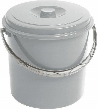 Kovë Curver, me kapak, 16L, e hirtë