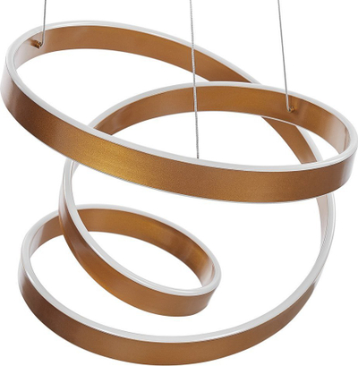 Lampë varëse Beliani Wanli, LED, metal, ngjyrë ari