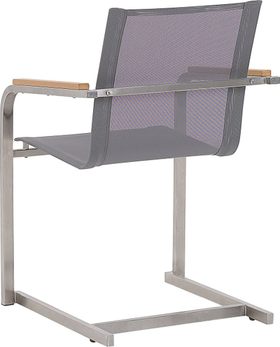 Set karrigesh kopshti Beliani COSOLETO, 2 copë, çelik inox, gri