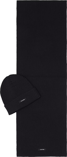 Set kapelë dhe shall për meshkuj Calvin Klein mCK4988, të zeza