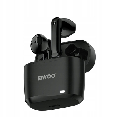 Kufje pa tela Bwoo TWS BW94, Bluetooth 5.3, USB C, të zeza