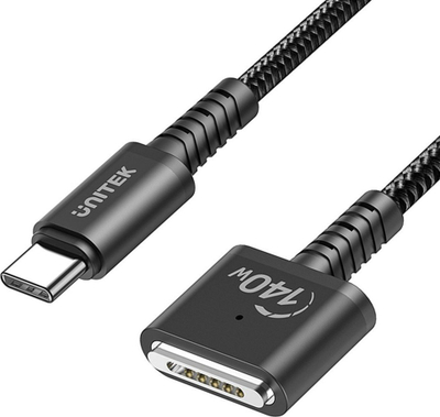 Kabllo USB C Unitek C14121BK, MagSafe, 2m, 140W, i zi