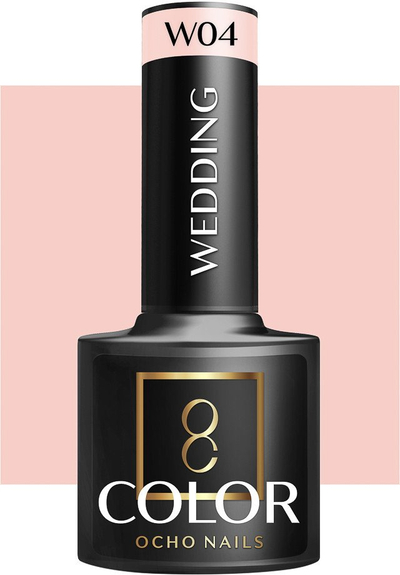 Llak thonjsh hibrid Ocho Nails Wedding W04, 5 g, rozë