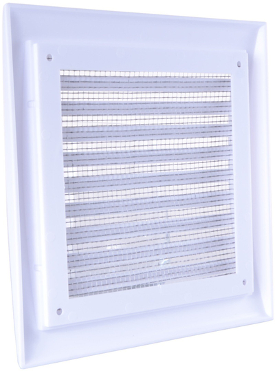 Grilë ventilimi Awenta Luna TL5, 16x16 cm, me rrjetë insektesh, e bardhë
