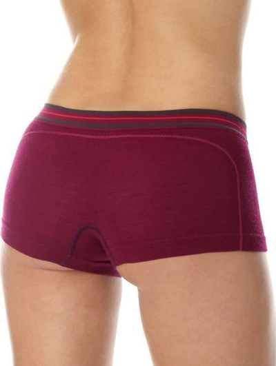 Bokse femrash Brubeck BX10860 Active Wool, lesh merino, pa qepje, vishnje