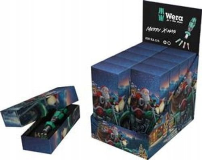 Set kaçavidash Wera Kraftform Kompakt 27 Set 1 Christmas 2025, 6 bita, dorezë e rehatsme ergonomike, me ngjyra