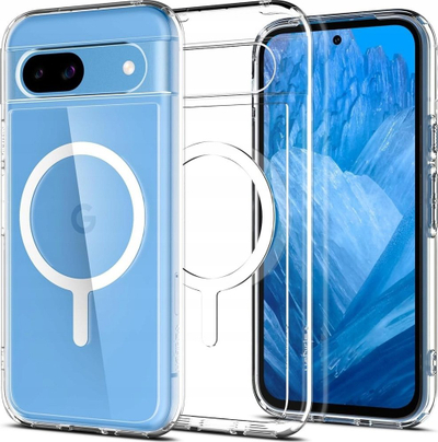 Mbështjellës telefoni Spigen Ultra Hybrid Metal Ring për Pixel 8a, mbrojtje ushtarake, i bardhë