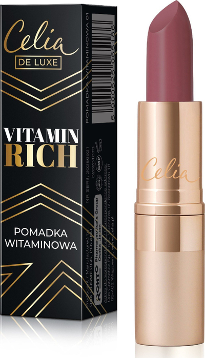 Buzëkuq Celia De Luxe Vitamin Lipstick Vitamin Rich, hidratues, me vitaminë E