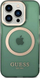 Këllëf telefoni Guess MagSafe, për iPhone 14 Pro, TPU, transparent jeshil