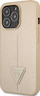 Futrollë Guess Saffiano Triangle Logo për iPhone 14 Pro 6.1", hardcase, bezhë