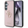 Mbulesë telefoni Guess Grained Big 4G Logo për Samsung Galaxy S25, TPU, stil klasik, rozë