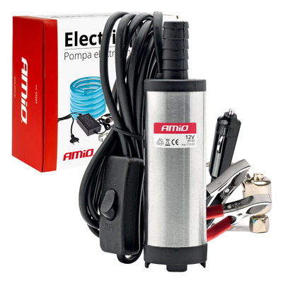 Pompe zhytëse AMIO Fuel Oil Draining Pump, 12V 230V, 12 15 L min, çelik inox