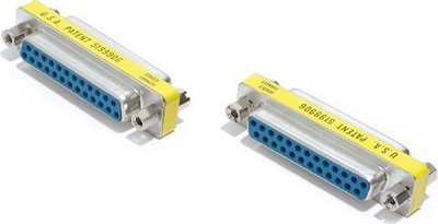 Adapter StarTech DB25 Slimline Gender Changer F/F, 25 pin, metalik