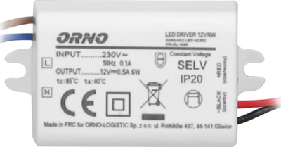 Furnizim energjie MINI për LED, 12VDC, 6W, IP20
