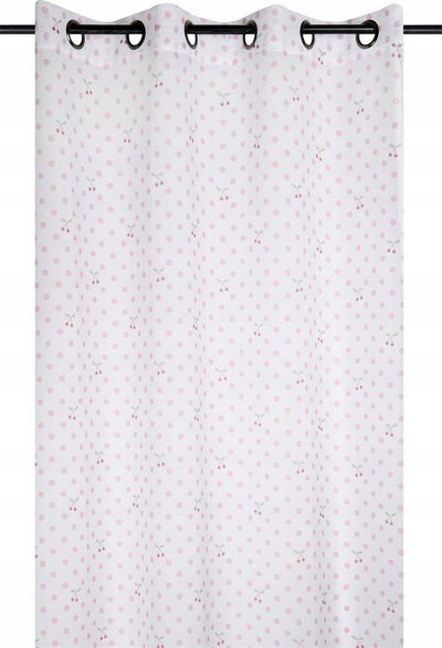 Perde fëmijësh S-F Matty Rose R6C815001VL, 140x260 cm, me unaza, e bardhë me rozë