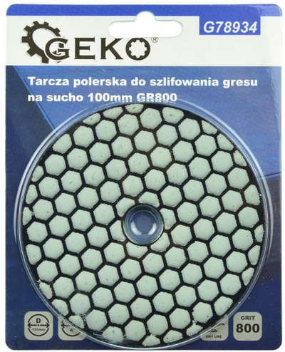Disk bluarës për pllaka Geko G78934, 100 mm, grit 800, i verdhë