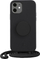 Këllëf telefoni Just Elegance PopGrip për iPhone 11 XR, me kordelë, TPU, i zi