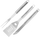 Set veglash për skarë KINGHoff KH-1919, 3 pjesë, çelik inox, argjendtë