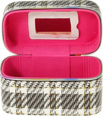 Kuti kozmake ADAR Cosmetic Case S, 23 x 17 x 15 cm, e kuqe me të bardhë