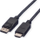 Kabllo DisplayPort në HDMI ROLINE GREEN, 1 m, i zi