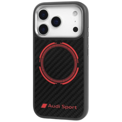 Kopertinë telefoni NoName Audi RSQ, MagSafe, efekt karbon, për iPhone 17 Pro, e zezë