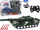 Играчка тенк со далечински управувач Combat Tank, ротација 360°, стрели со светло и звук, зелен камуфлаж