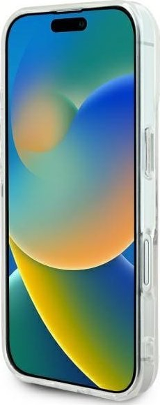 Mbrojtëse telefoni Guess GUHCP16SHCHGSPT, për iPhone 16 6.1", hardcase transparente, me zemër rozë