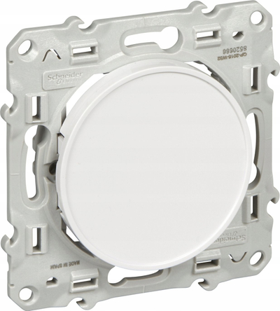Pllakë mbuluese Schneider Electric Odace Ovalis, termoplastike, 71x71mm, e bardhë