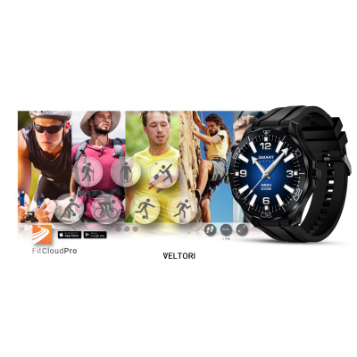 Smartwatch Veltori VT150 1, ekran 1.52", IP68, i zi