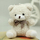 Varëse çelsash pellushi Lean Toys White Bear 22497, 8 cm, e bardhë