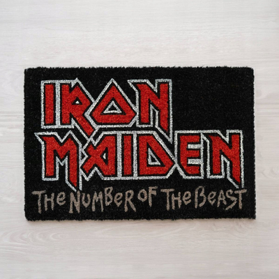 Килим за врата Iron Maiden The Number of the Beast, влакна од кокос PVC, повеќебоен