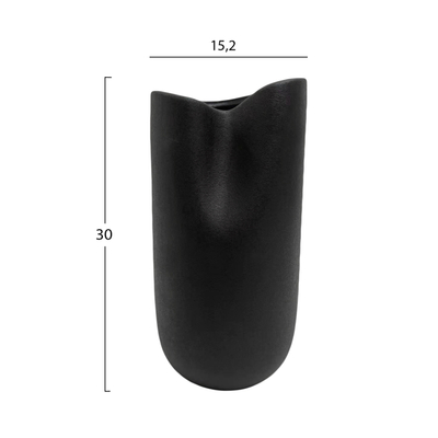 Dekor tavoline qeramike Glaze 15,2x15x30Hcm (HM4607.02), zezë