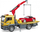 Kamion lodër Bruder MAN TGS 03750 Tow Truck, me vinç dhe platformë, me roadster, i verdhë