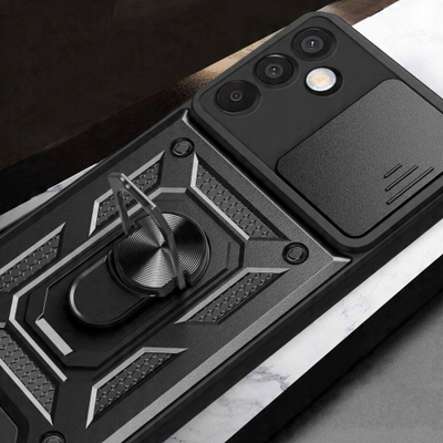 Mbrojtëse telefoni Tech-Protect Defender Slide, Samsung Galaxy M15 5G, e zezë