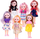 Kukull Pretty Doll ZA4655, 24 cm, me duar e këmbë që lëvizin, me flokë të gjatë