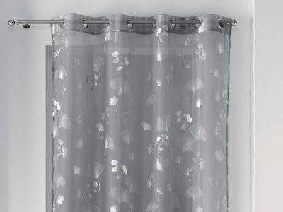 Perde Douceur d’Interieur CURTAIN BLOOMY, 140x240cm, poliestër, gri argjendi