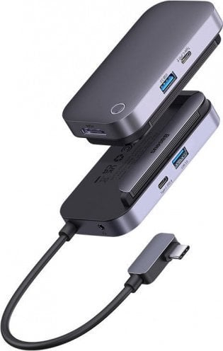 HUB USB C Baseus PadJoy 4in1, HDMI, PD, gri e errët