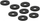 Aksesorë gome HDD InLine për disk, 8 copë, të zi