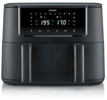 Fritezë me ajër të nxehtë Severin FR 2463 Dual, 2 x 4L, 2600W, e zezë
