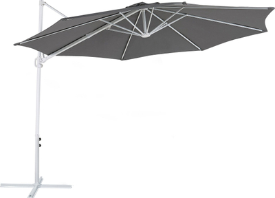 Çadër anësore kopshti Beliani Savona II, 295cm, poliester, gri e errët