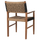 Karrige ngrënieje druri teak me litar sintetik 57×66×86 cm (HM9383.01)