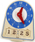 Orë druri Viga Toys Wooden Clock Learning Time, shumëngjyrëshe